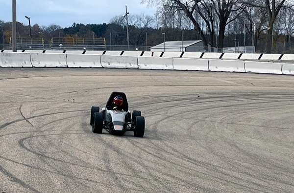 car on track