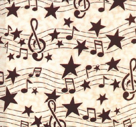 music notes and stars