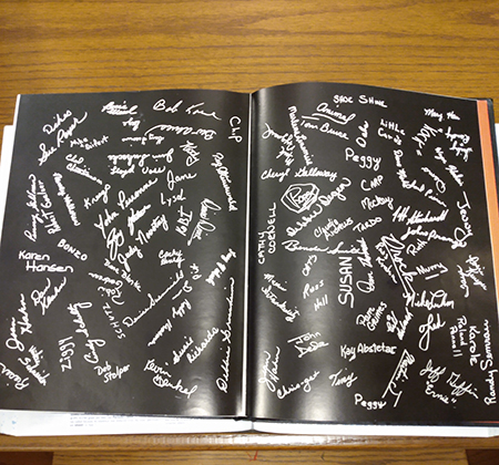 signature page of yearbook