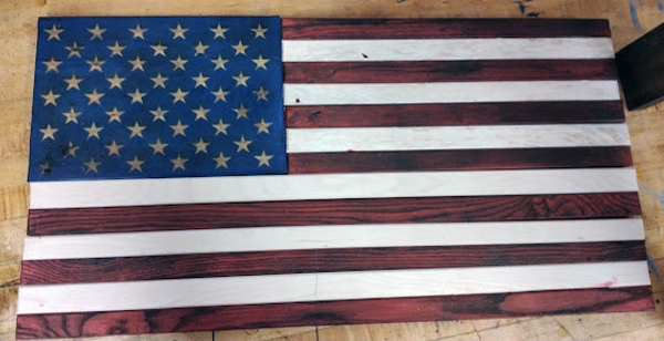 wooden flag