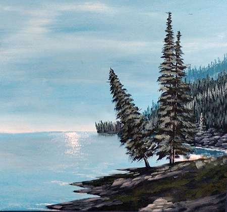 trees in mural