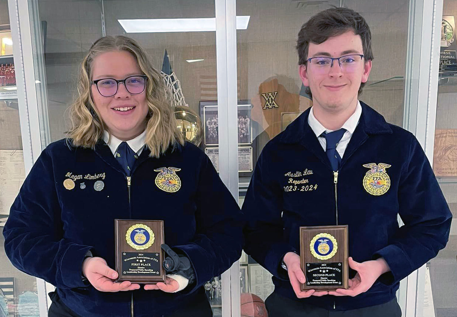 2 students with awards