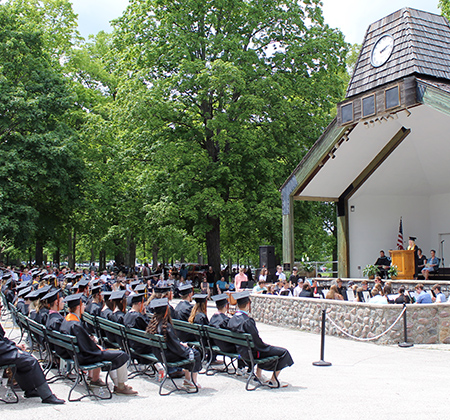 graduates listening to speaker