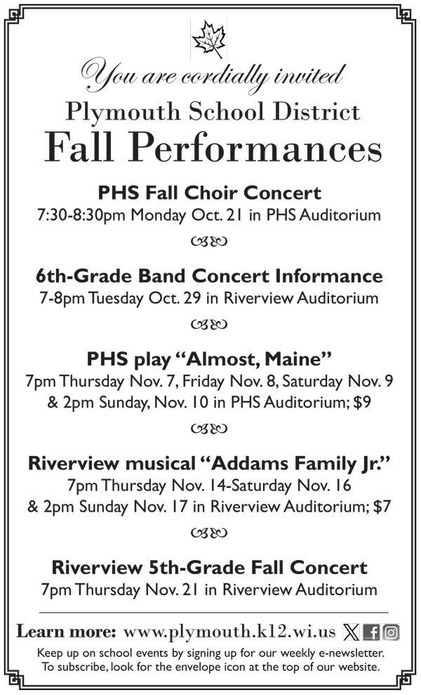 flier listing these concerts