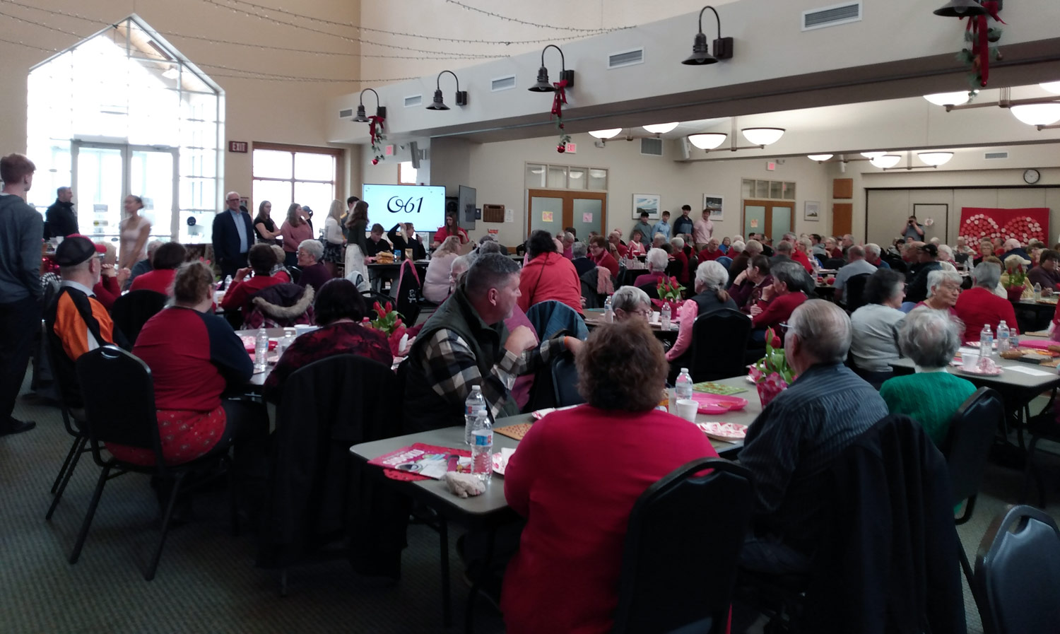 room full of people playing bingo