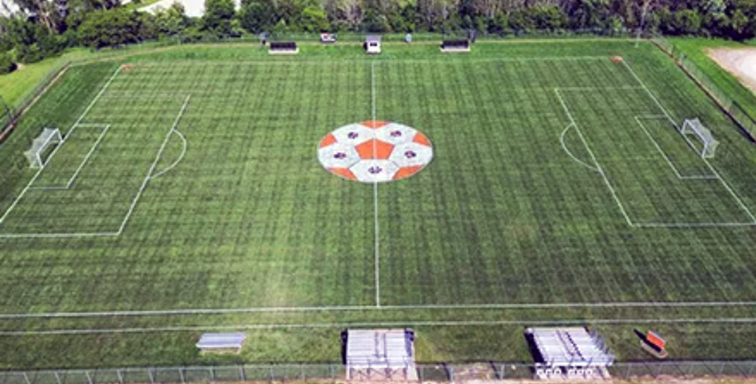 aerial view of PHS soccer field
