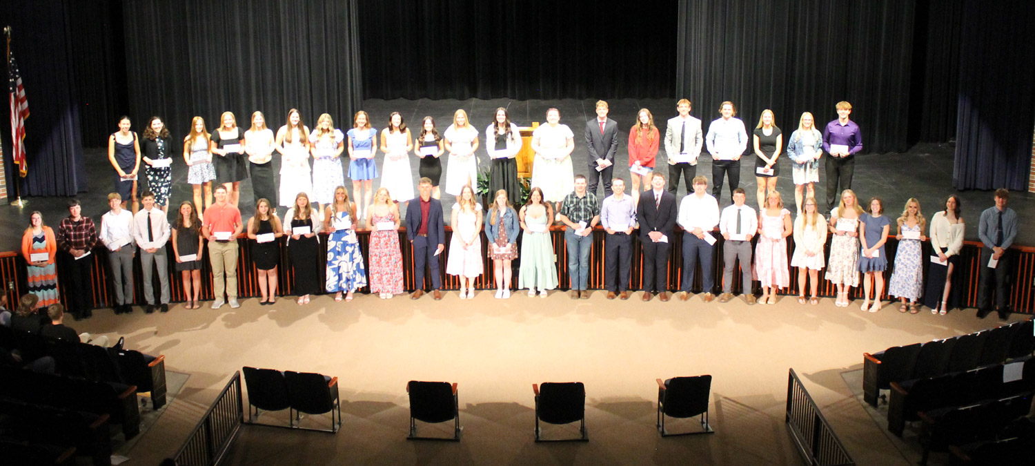Vogt recipients at front of auditorium