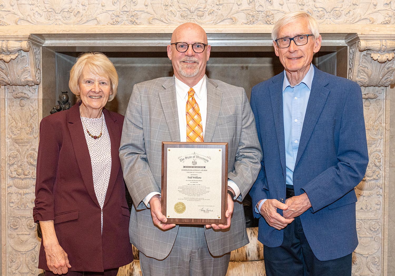 3 people with certificate