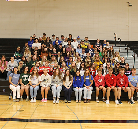 seniors in college apparel