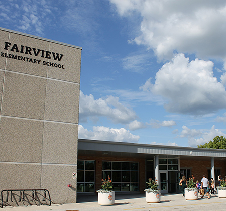 family heading into Fairview