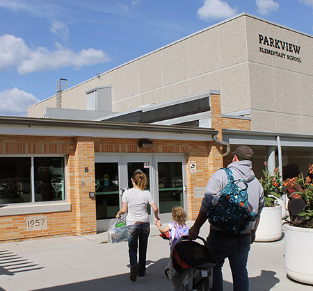 family heading into Parkview