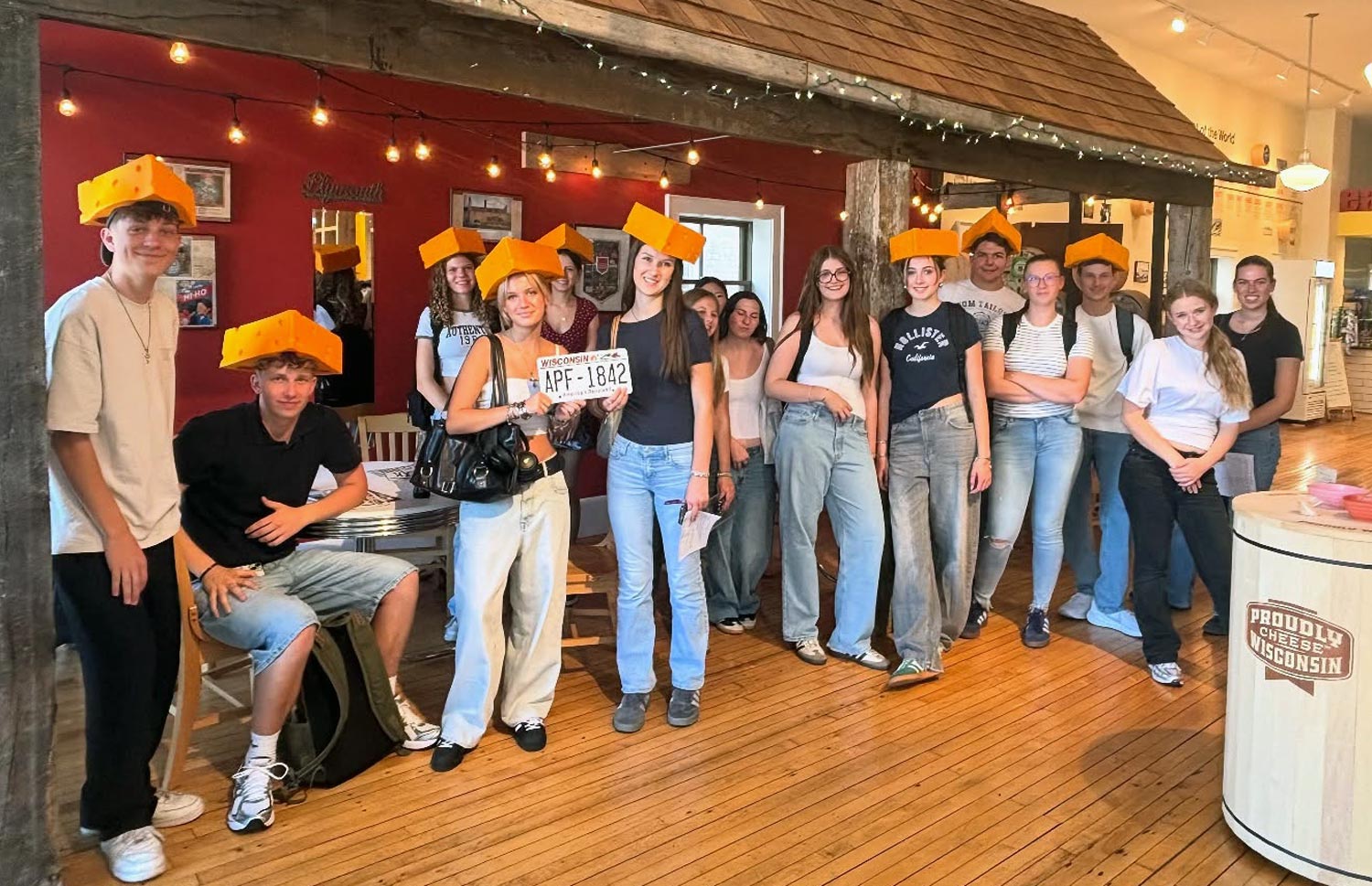 Germans visiting Plymouth Cheese Counter