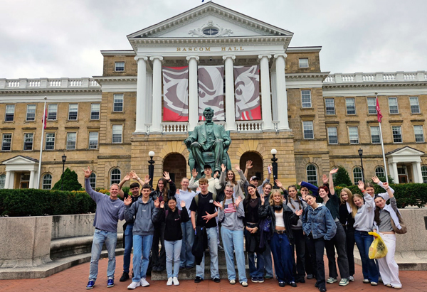 group photo on UW-Madison campus