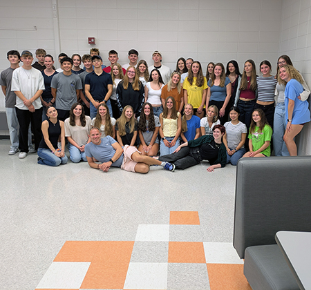 group photo of hosts and visitors