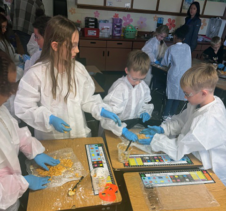 Fairview students conducting science experiment