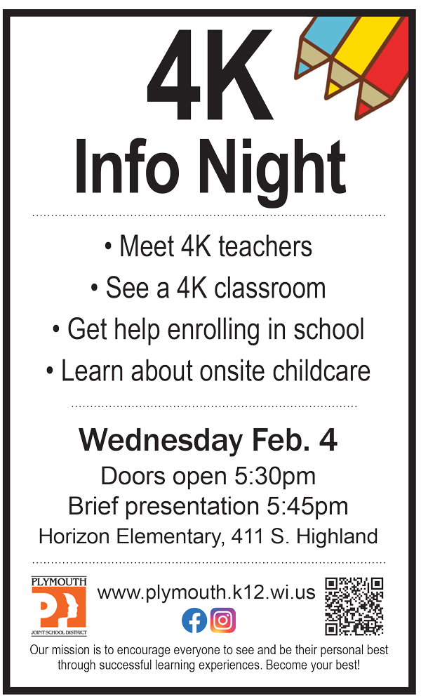 4K Info Night event flier with the information on this page