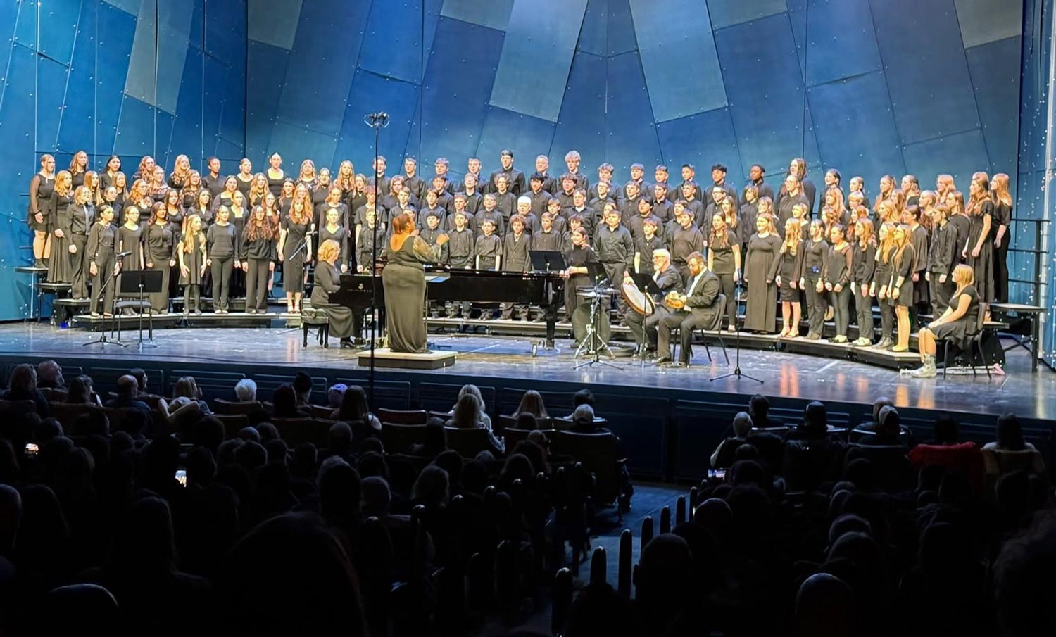 choir performing on stage