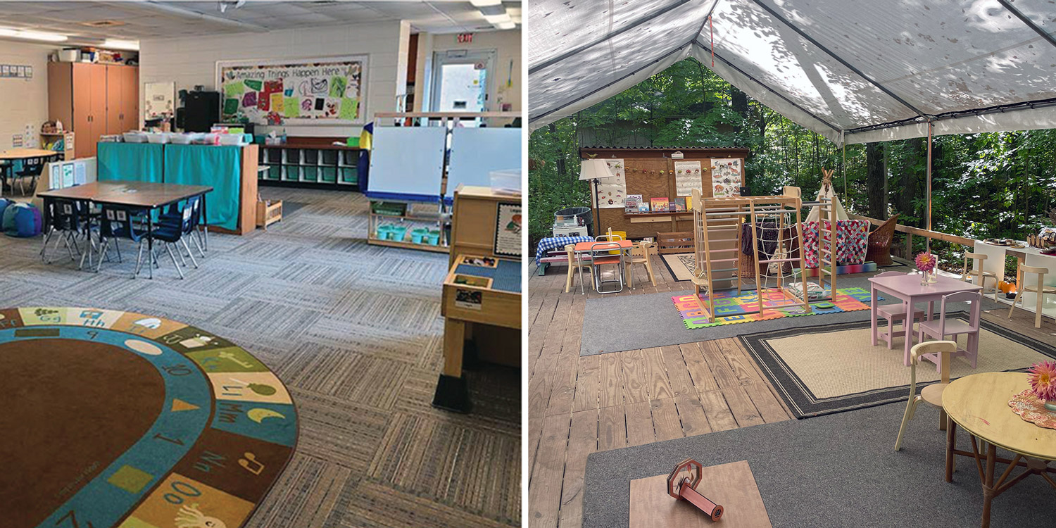 indoor  and outdoor 4K classrooms