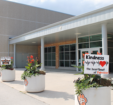 welcome signs in front of Fairview