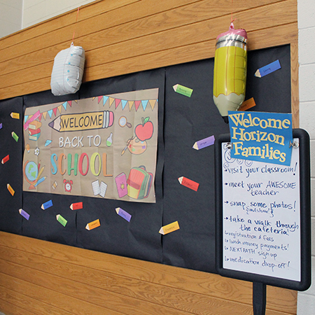 welcome sign inside Horizon