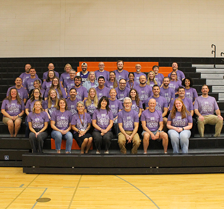 staff in Homecoming t-shirts
