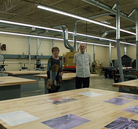 donors in woodshop