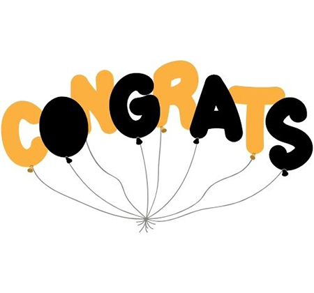 letter balloons spelling congrats