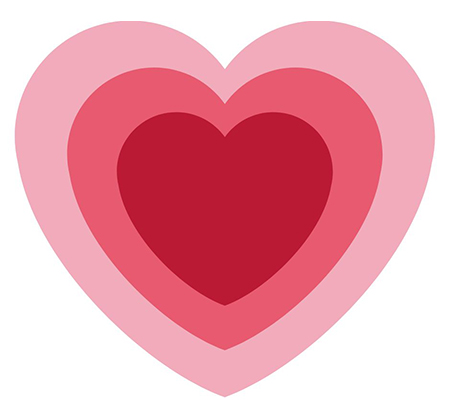 3 concentric hearts