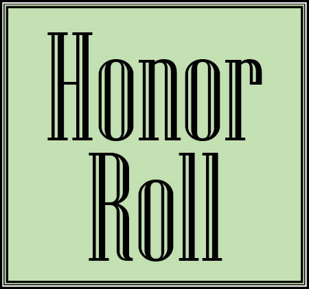 words honor roll on green background