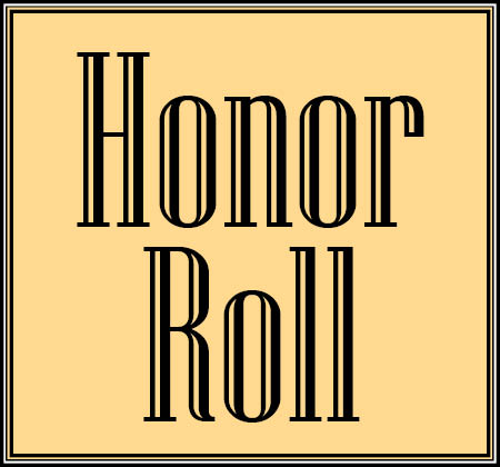 words honor roll on orange background