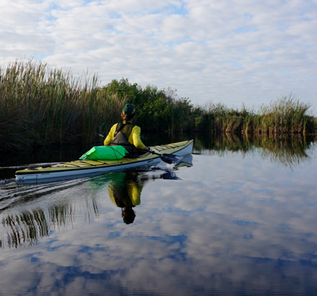 kayak in water