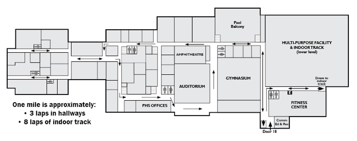 PHS map with route marked