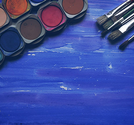 paints and brushes