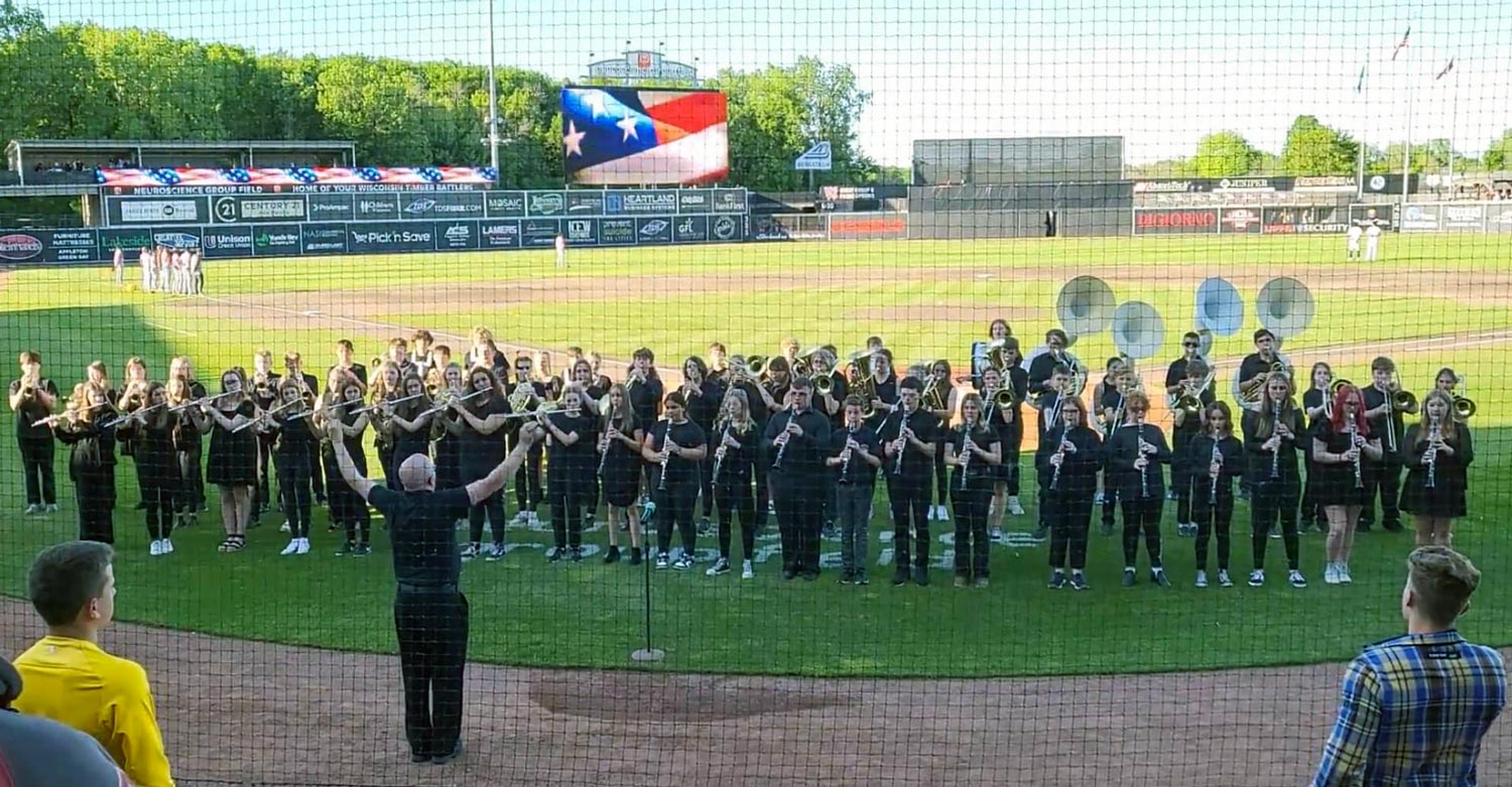 Riverview Band at Timber Rattlers game